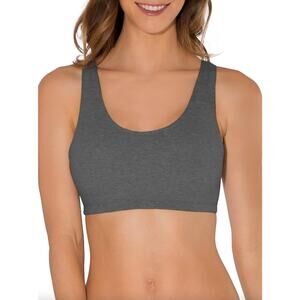 Fruit Of The Loom Sports Bra Tank Crop Dark Gray Size 34 Lounge Casual Workout